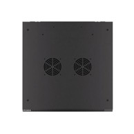 LANBERG Zidni ormar, 19", 27U, 600x600, staklena vrata, crni